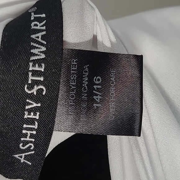 Ashley Stewart's Women's White Wrap Top - Picture 4 of 8